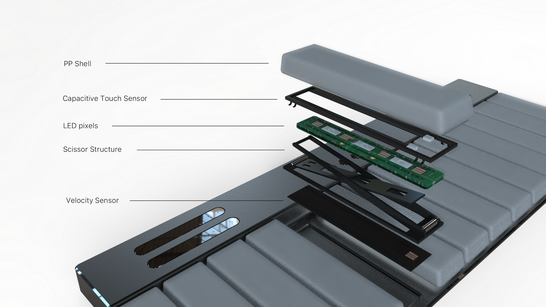 mideon keypad-exploded